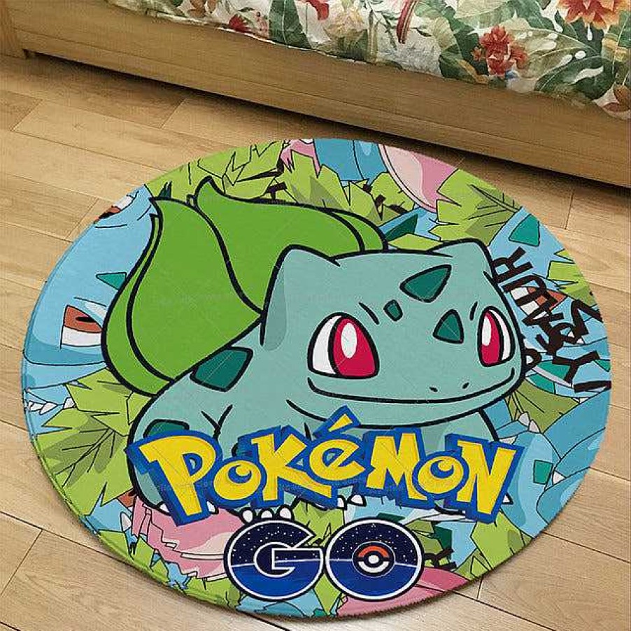 PKM Sonstiges Merchandise | Runder Flanel Pokemon Teppich In Vielen Motiven