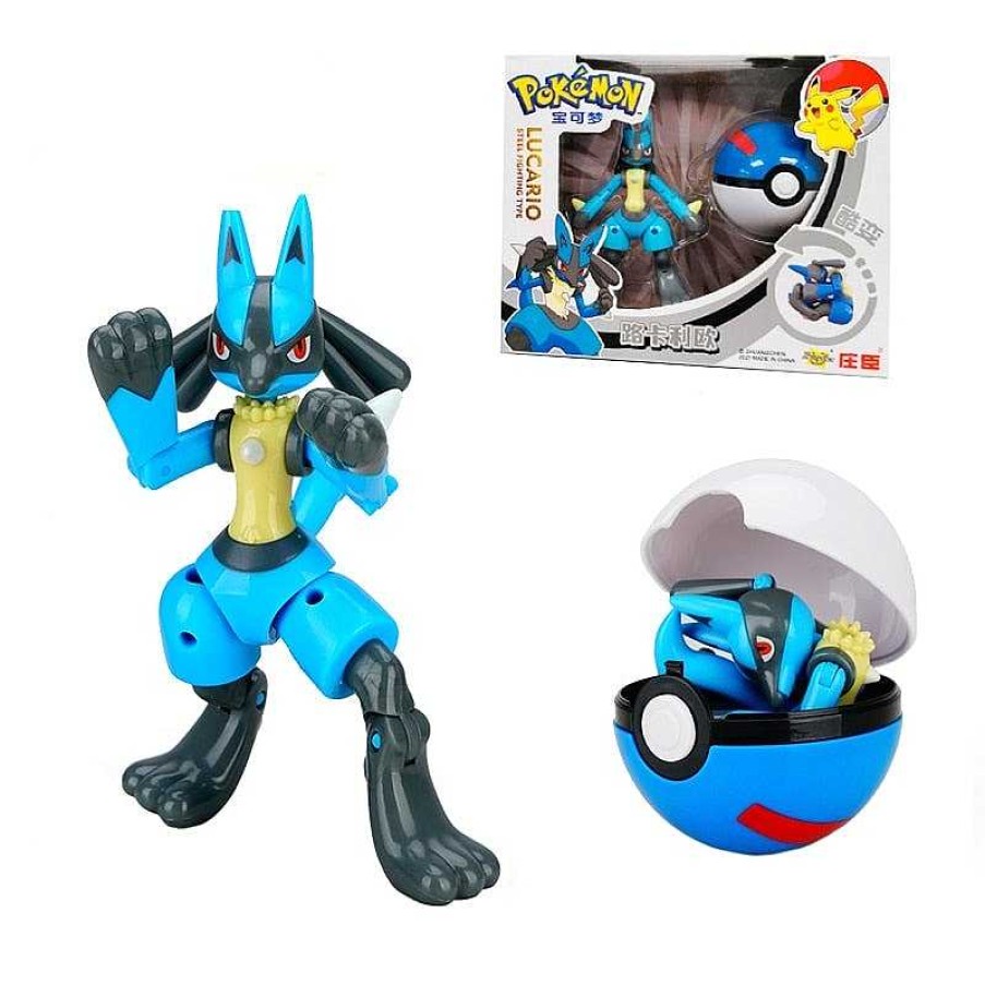 PKM Pokeball & Pokeballe | Lucario Spielzeug Figur Mit Pokeball