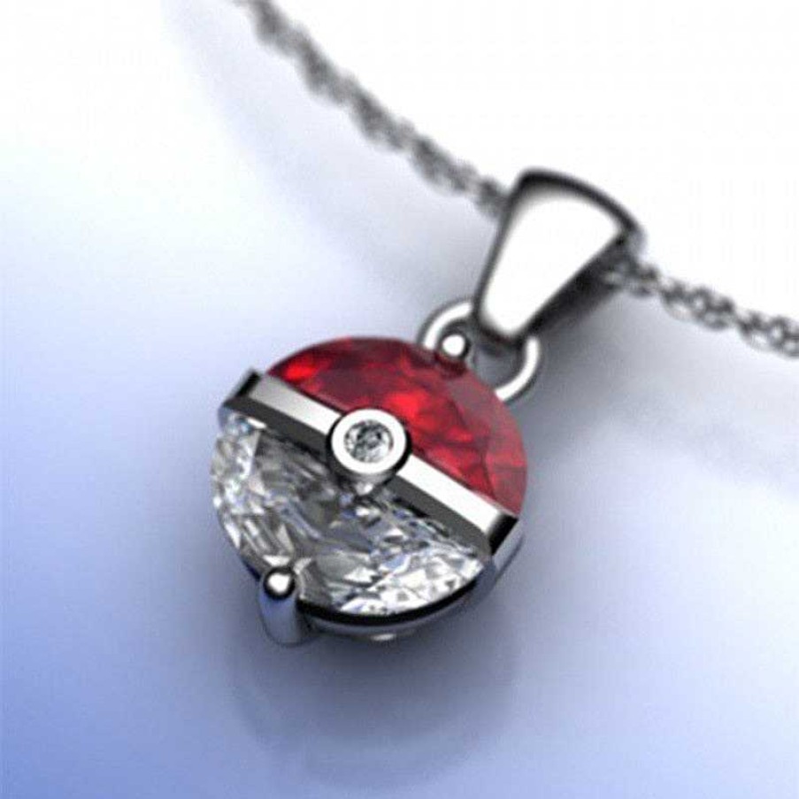 PKM Pokemon Schmuck | Pokemon Pokeball Halskette Mit Anhanger