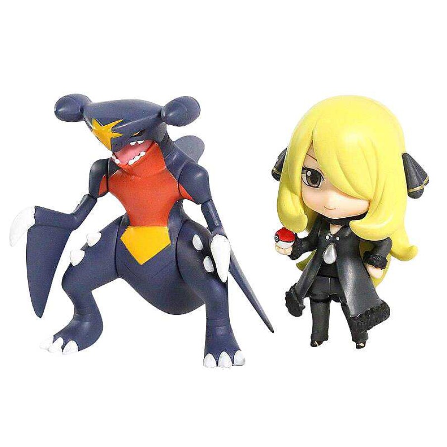 PKM Pokemon Figuren | Knakrack / Garchomp & Cynthia Set Pokemon Figur (Ca. 10Cm)