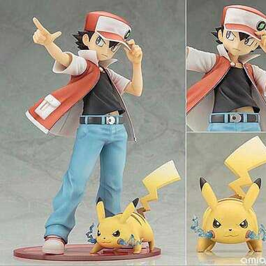 PKM Pokemon Figuren | Ash Ketchum & Pikachu Pokemon Figuren Set (Ca. 15Cm)