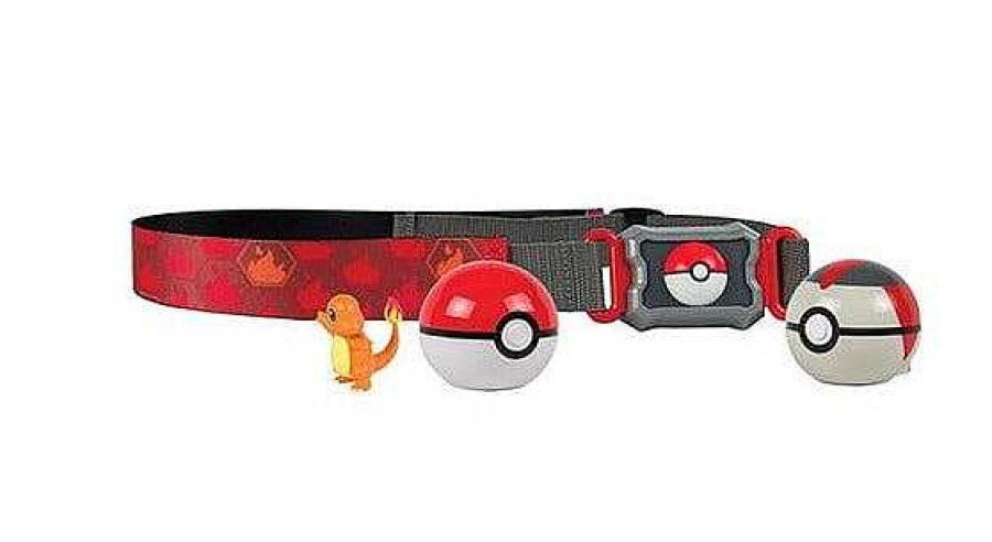 PKM Pokemon Spielzeug | Pokemon Poke Ball Gurtel Mit 2X Pokeball Und 1X Figur