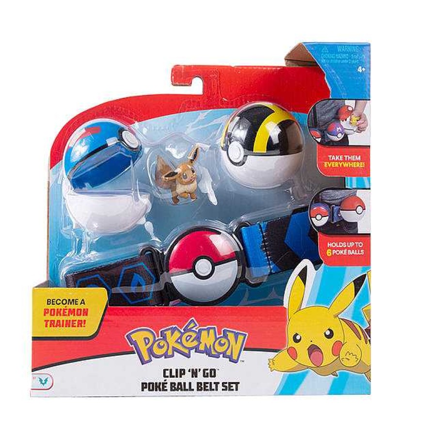 PKM Pokemon Spielzeug | Pokemon Gurtelclip 'N' Carry Pokeball Evoli Eevee