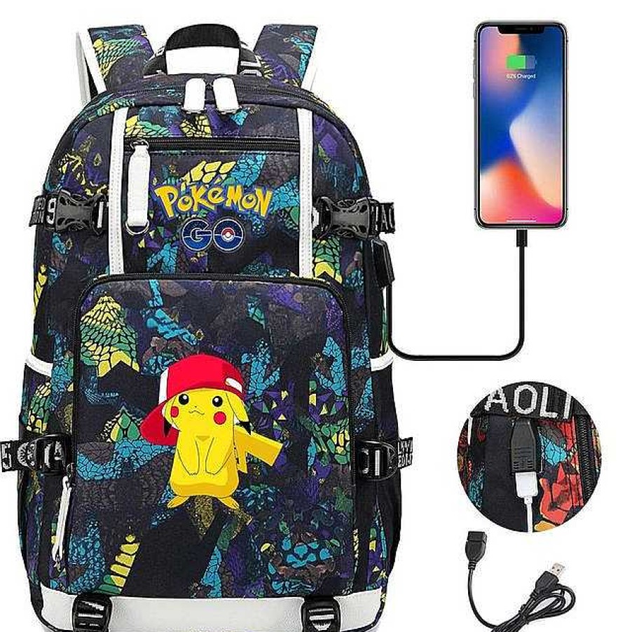 PKM Rucksacke & Taschen | Pokemon Rucksack Mit Smartphone Ladefunktion