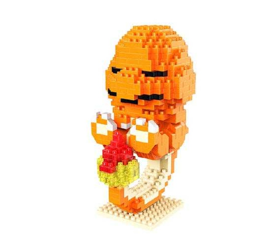 PKM Pokemon Bausteine | Pokemon Glumanda Charmander Nanoblock Baustein Figur, 609 Teile