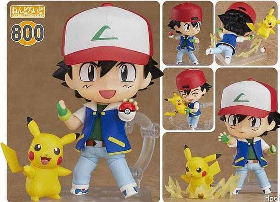 PKM Pokemon Figuren | Ash Ketchum & Pikachu Pokemon Figur (Ca. 10Cm)