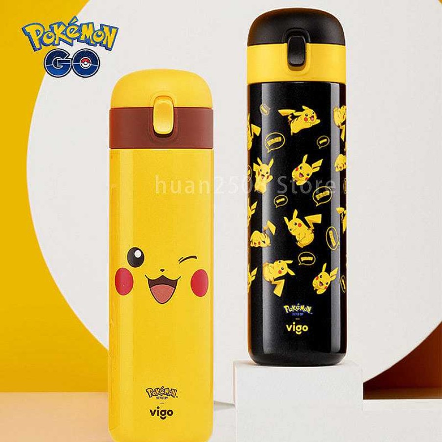 PKM Sonstiges Merchandise | Pokemon Pikachu Thermo-Trinkflasche, 450 Ml