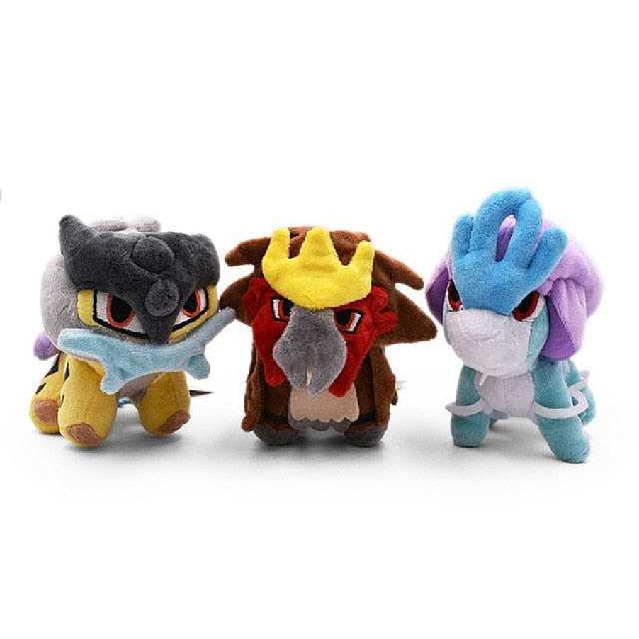 PKM Pokemon Kuscheltiere | 20Cm Suicune, Entei Oder Raikou Stofftier Pokemon Figuren (Ca. 20Cm)