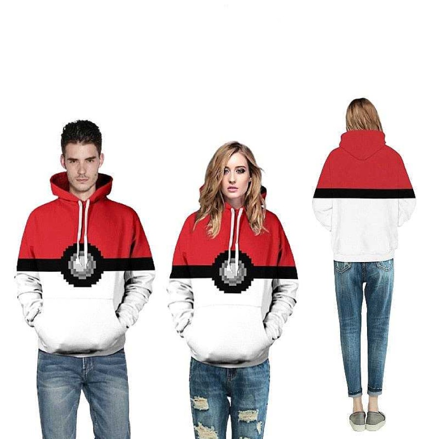 PKM Herbst & Winter | Pokemon Pokeball Hoodie Fur Damen Und Herren