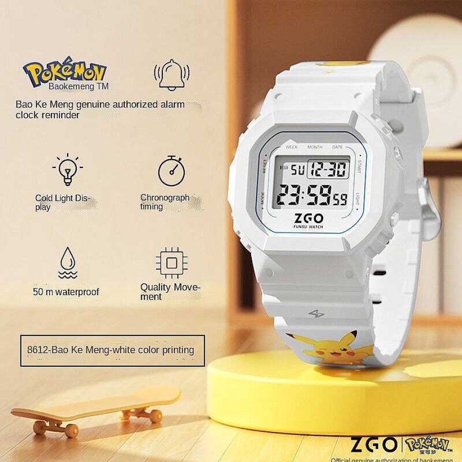 PKM Uhren Und Wecker | Pokemon Pikachu Digitale Armbanduhr