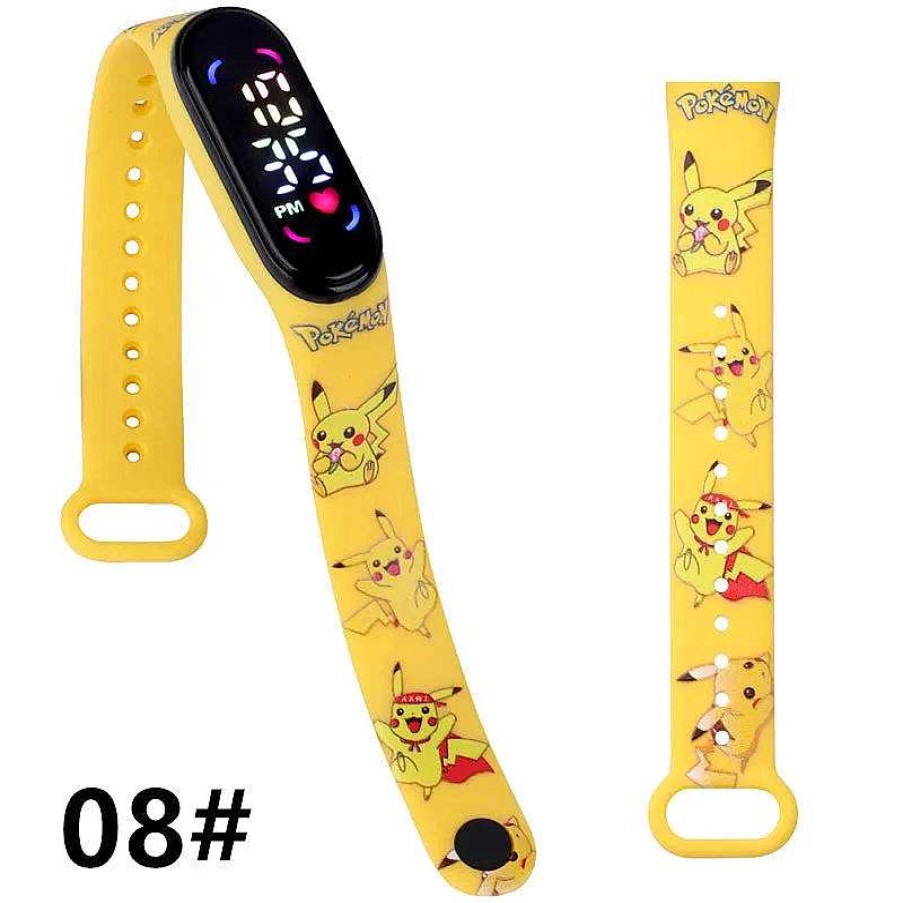 PKM Sonstiges Merchandise | Pokemon Pikachu U. A. Digital Armbanduhr Fur Kinder