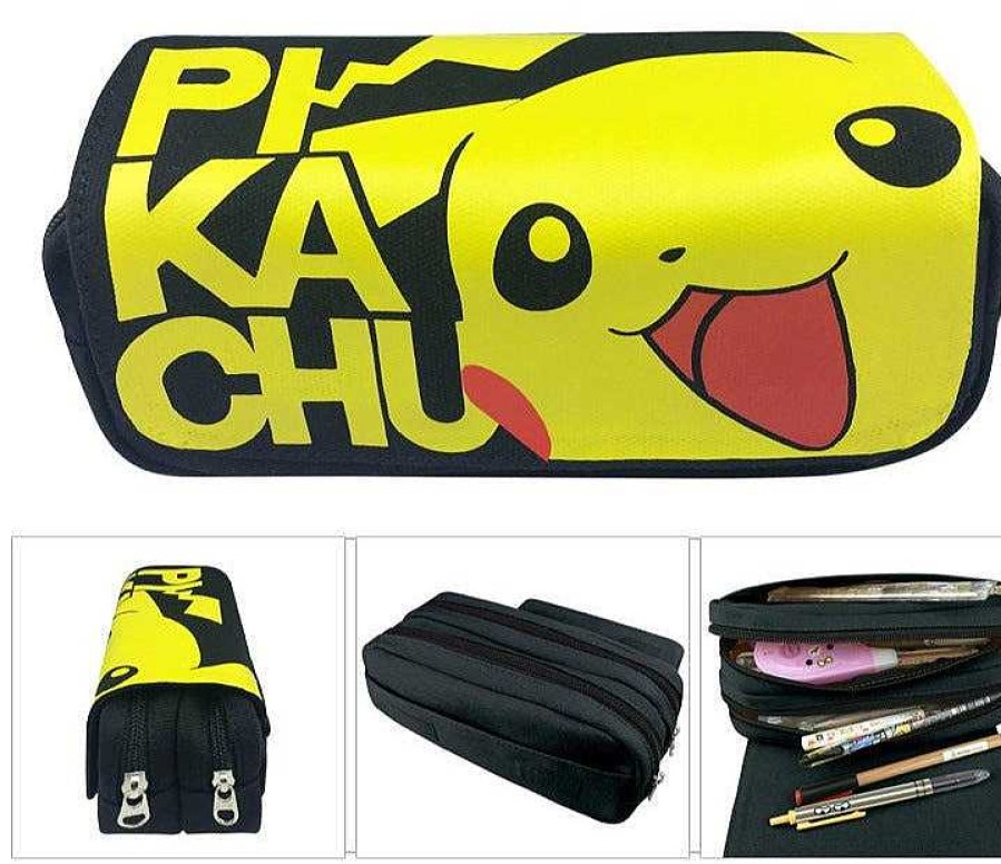 PKM Sonstiges Merchandise | Pikachu Pokemon Canvas Federtasche