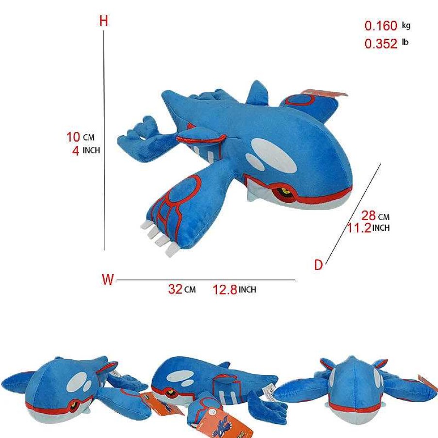 PKM Pokemon Kuscheltiere | Kyogre Pluschtier Pokemon (Ca. 28Cm)