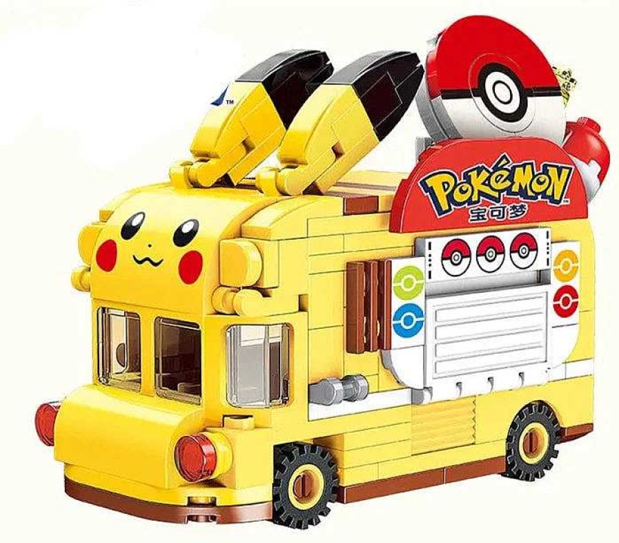 PKM Pokemon Bausteine | Pokemon Eiswagen Und Food Truck Klemm Baustein Spielzeug