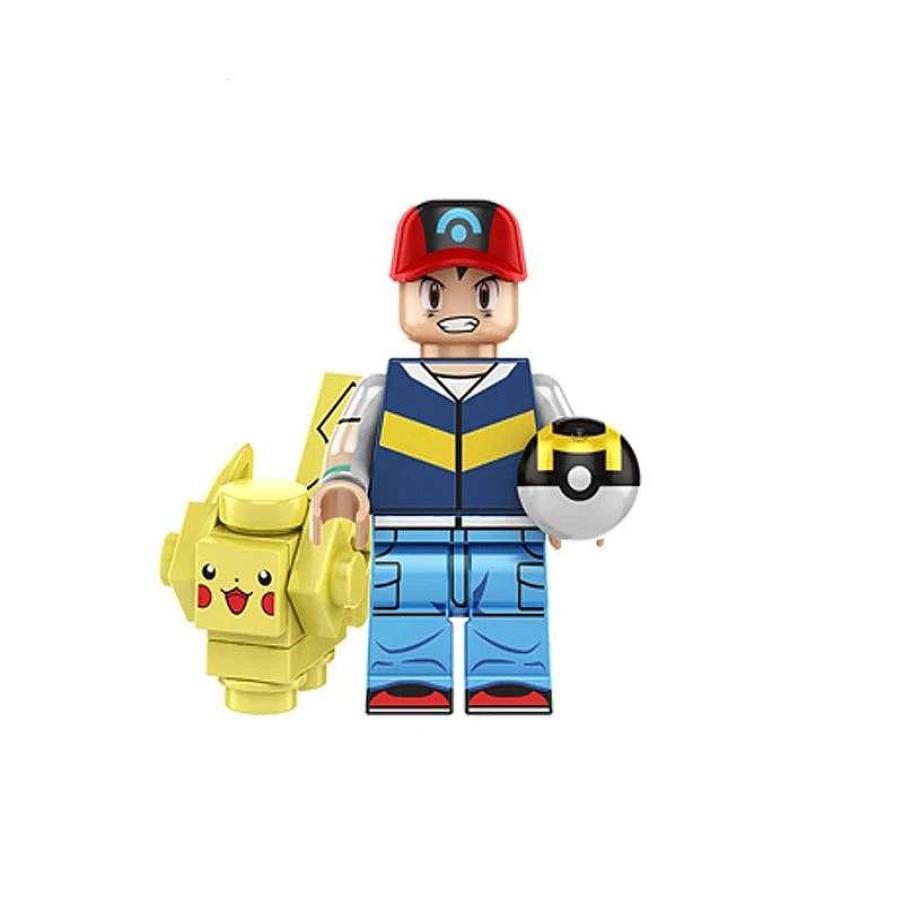 PKM Pokemon Bausteine | Mini Trainer Figuren Mit Pokemon