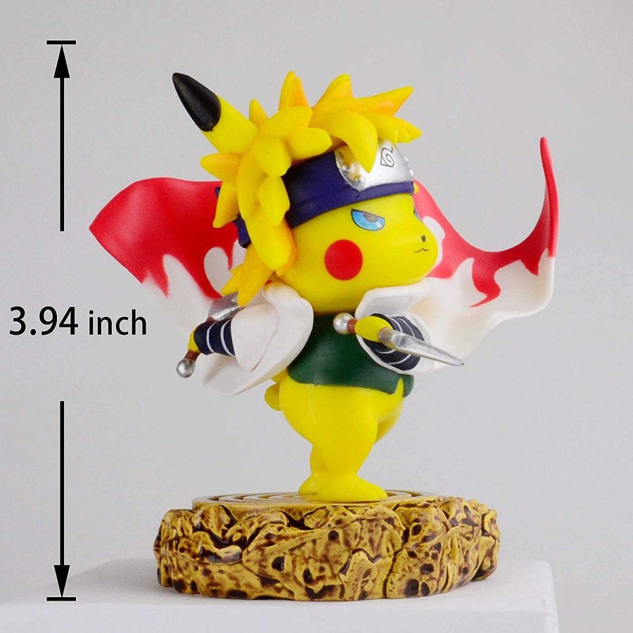 PKM Pokemon Figuren | Pikachu Figur Cosplay Als Namikaze Minato (Ca. 10Cm)