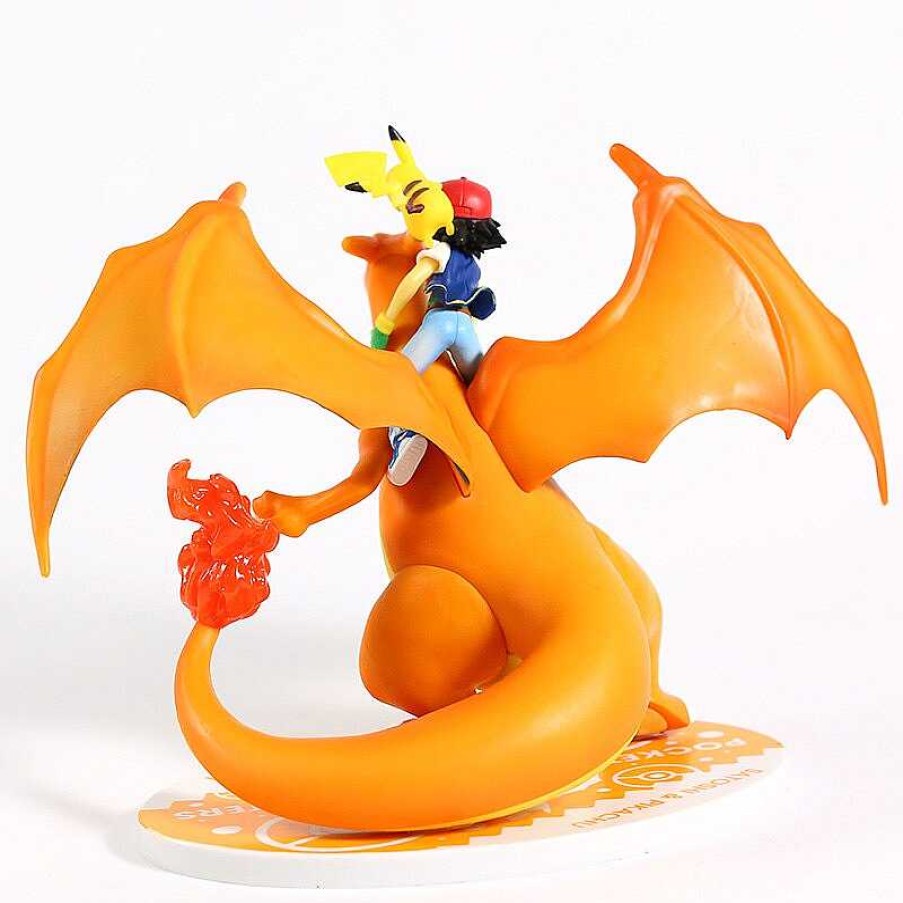 PKM Pokemon Spielzeug | Ash Ketchum & Charizard / Glurak Lizardon Sammel Figur Pokemon