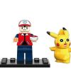 PKM Pokemon Bausteine | Pokemon Trainer Figuren Mit Pikachu (6 Stk.)