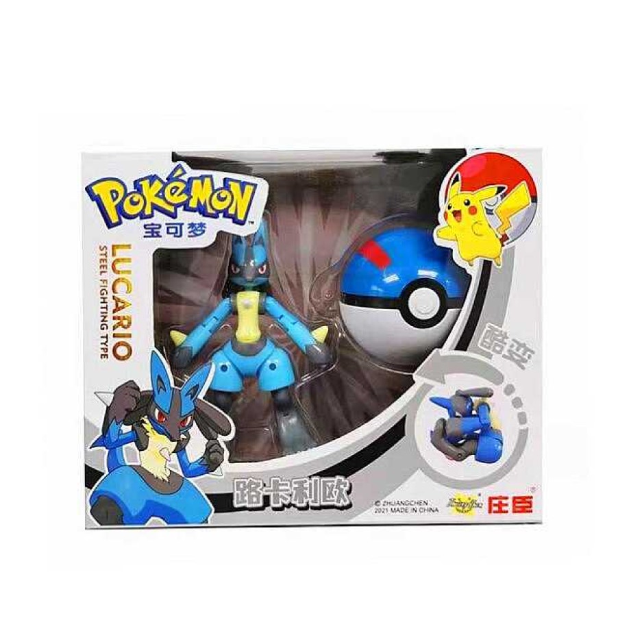 PKM Pokemon Spielzeug | Lucario Spielzeug Figur Mit Pokeball