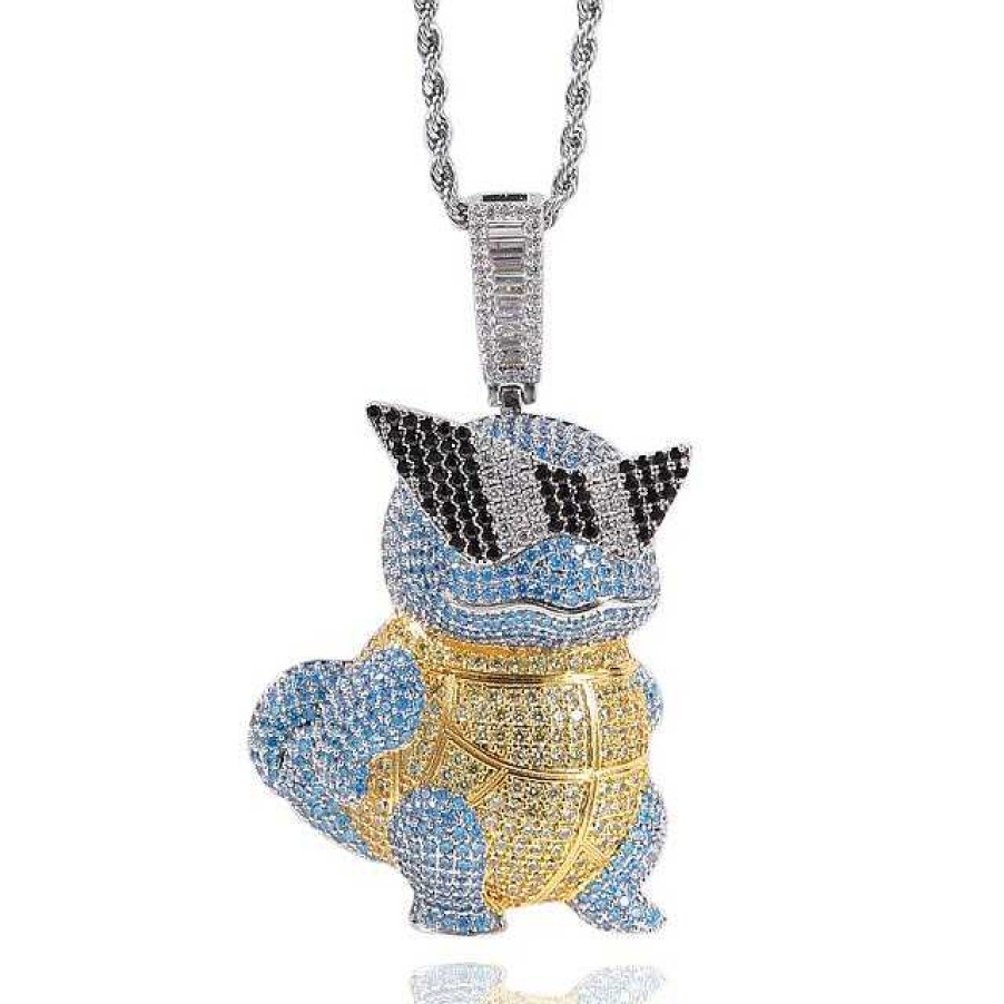 PKM Pokemon Schmuck | Schiggy Squritle - Stylishe Pokemon Hip Hop Hals Kette