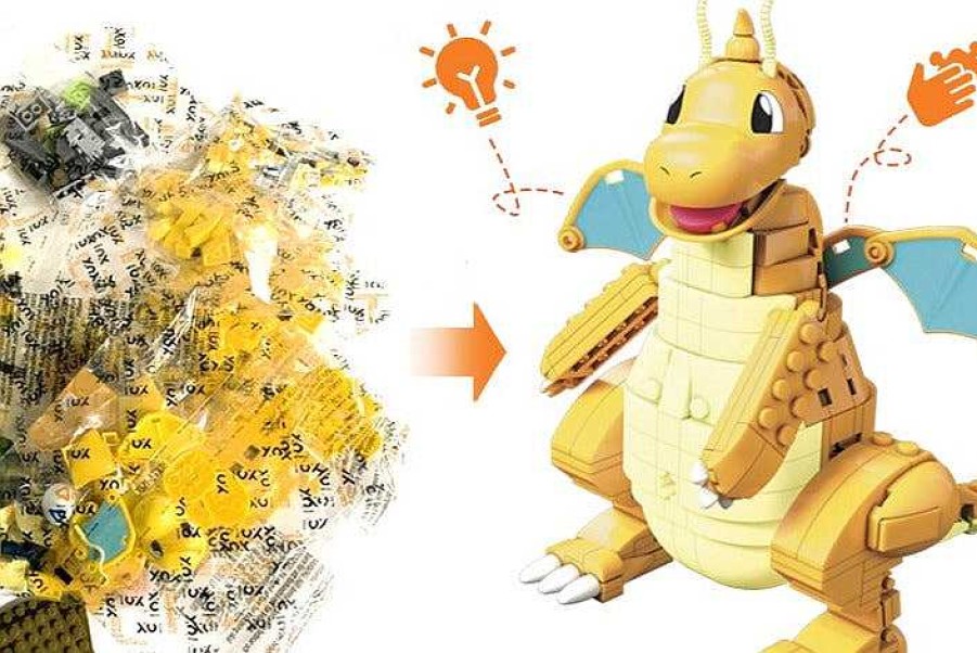 PKM Pokemon Bausteine | Mega Dragonite Dragoran Baustein Set Pokemon Figur Spielzeug