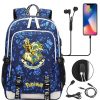 PKM Sonstiges Merchandise | Pikachu Pokemon Rucksack Mit Usb - Ideal Fur Laptops Und Fur Die Schule