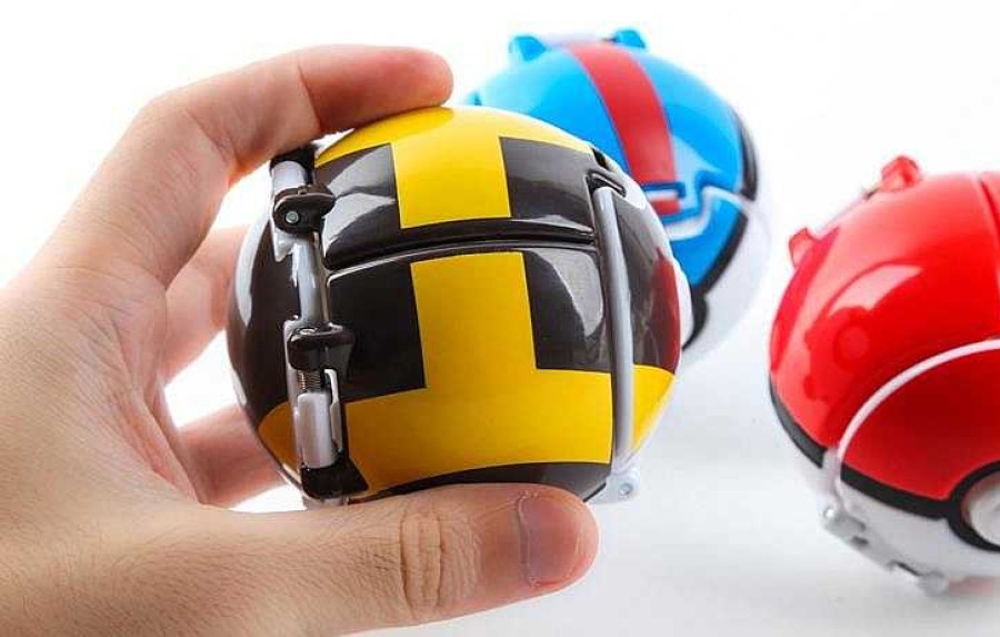 PKM Pokemon Figuren | 4 Stk. Pokeball Go / Pokemon Pokeballe