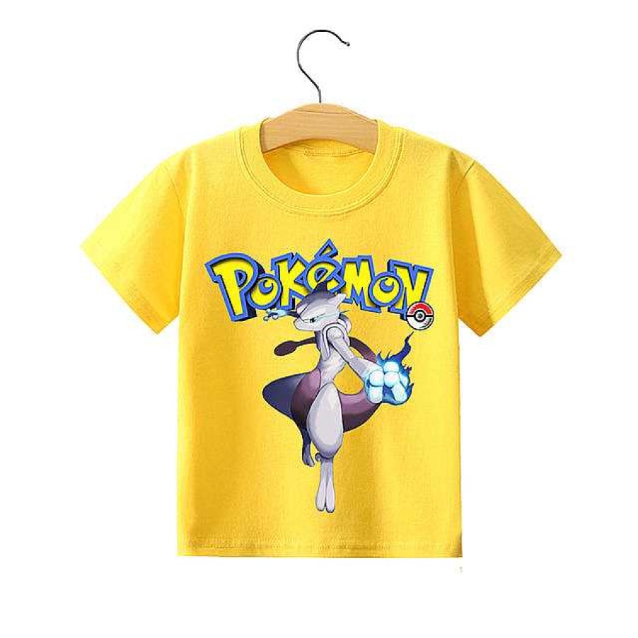 PKM Sommer | Pokemon Pikachu Kinder Sommer T-Shirts In Vielen Motiven Und Grosen