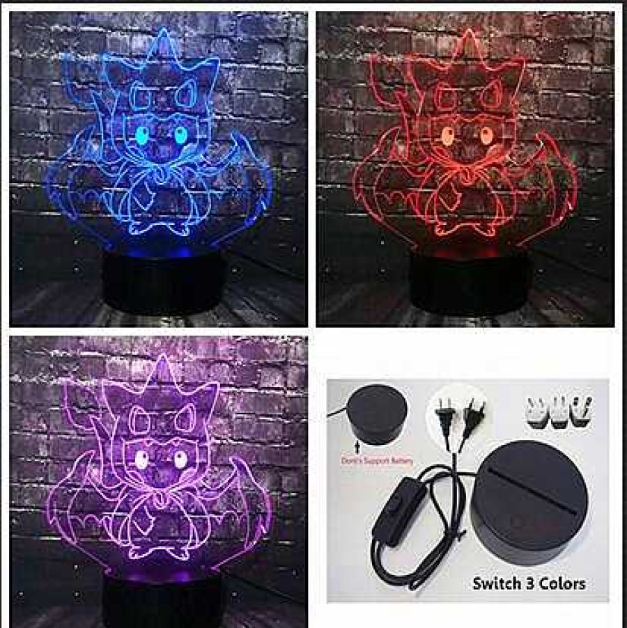 PKM Sonstiges Merchandise | Pikachu Pokemon Cosplay 3D Led Lampe Mit Farbwechsel