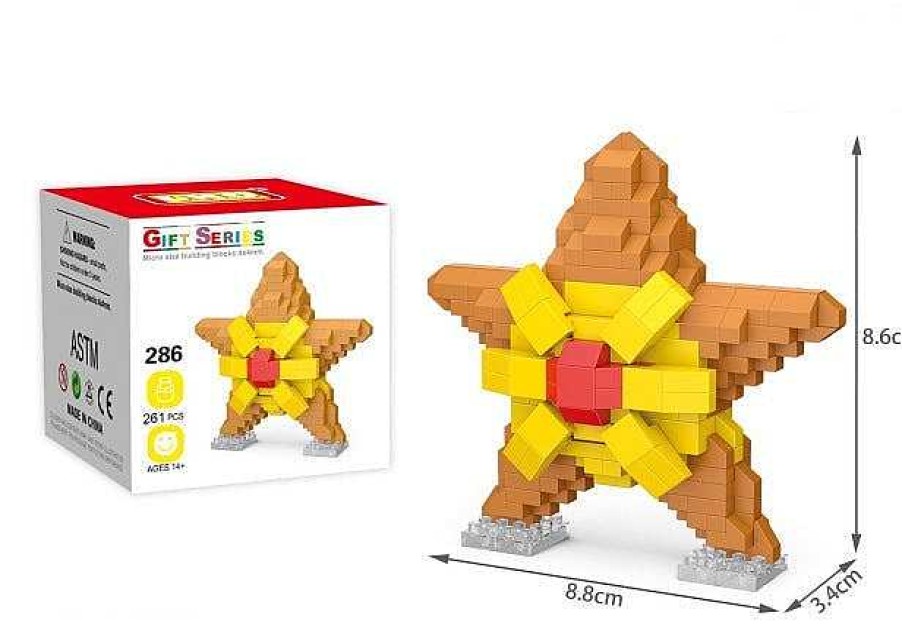 PKM Pokemon Bausteine | Pokemon Klemm-Baustein Figuren: Sterndu, Gengar, Pikachu, Floink, Kussilla, Rossana, Menki,