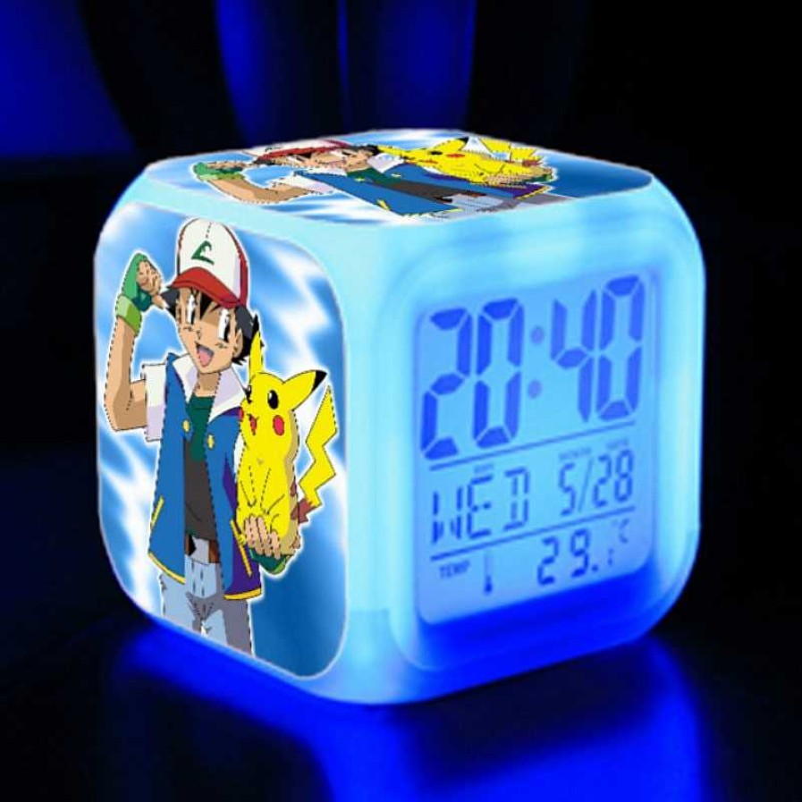 PKM Sonstiges Merchandise | Pikachu Pokemon Digitaler Wecker Mit Led Beleuchtung