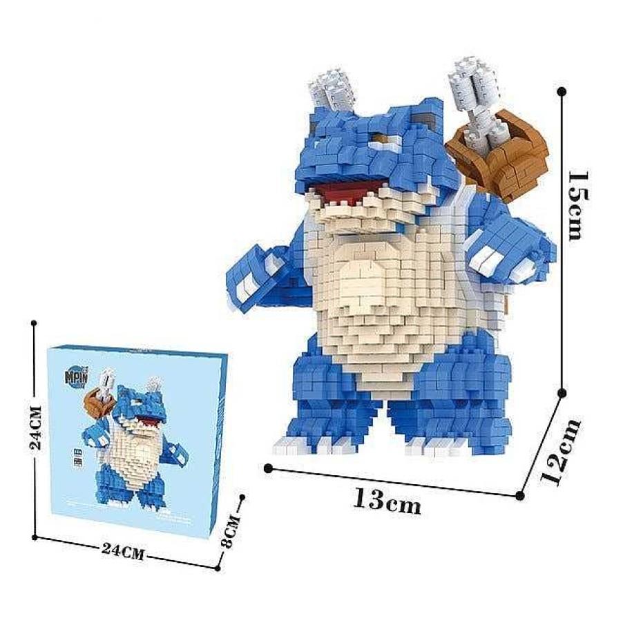 PKM Pokemon Bausteine | Turtok Blastoise Klemm-Baustein Spielzeug Figur (1980 Bausteine)