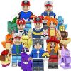 PKM Pokemon Spielzeug | 8Er Set Pokemon Go Trainer & Pokemon Baustein Figuren