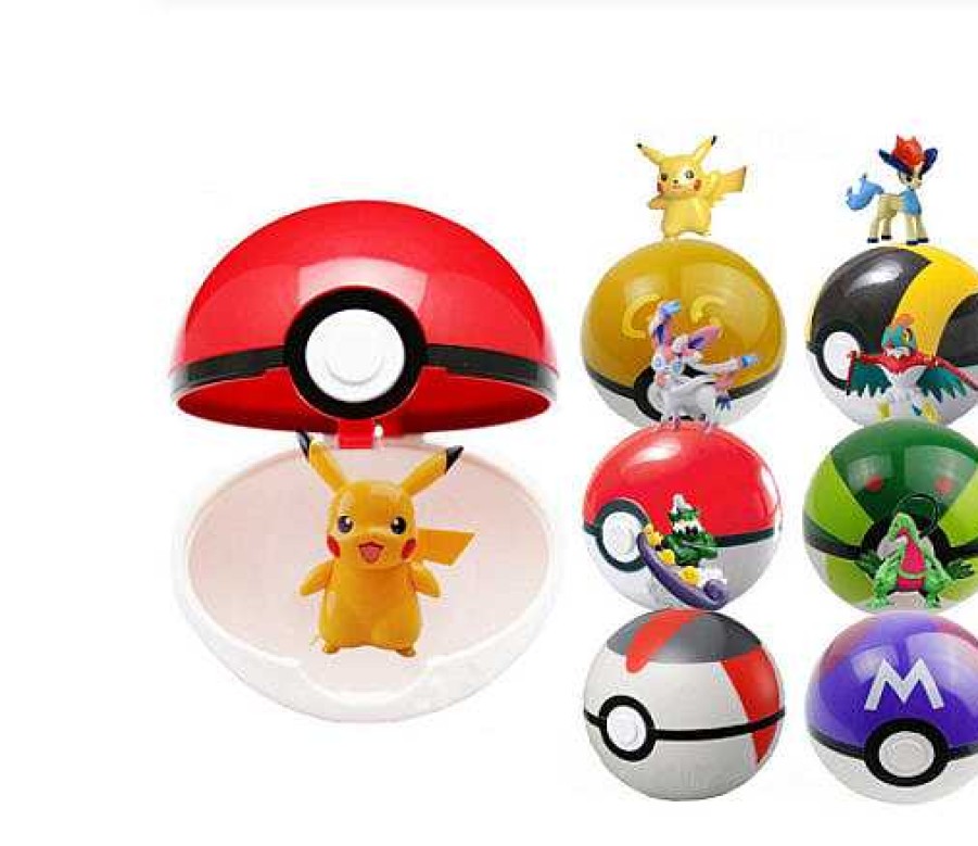 PKM Pokeball & Pokeballe | Pokemon Ball Set 12 Stk. Pokeballe Mit 24 Pokemon Figuren