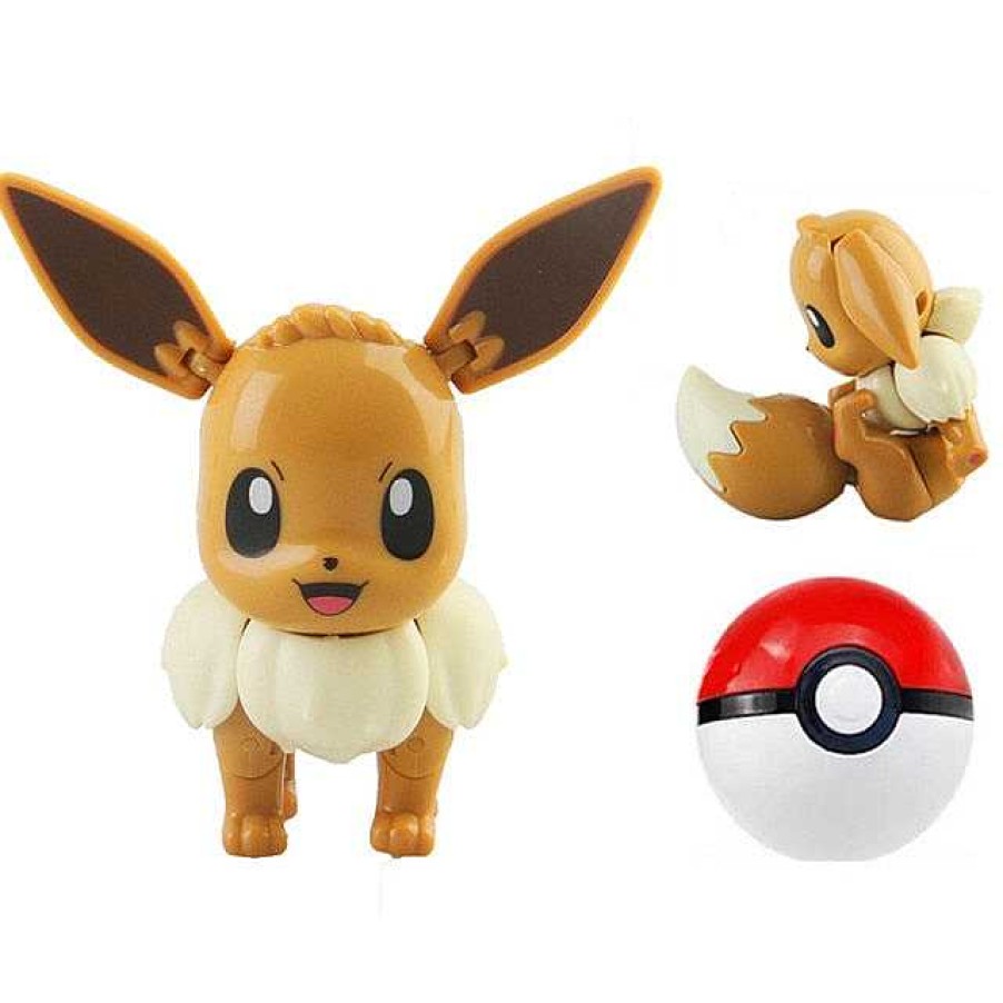 PKM Pokemon Spielzeug | Eevee / Evoli Pokemon Poke Ball Set Mit Figur Spielzeug