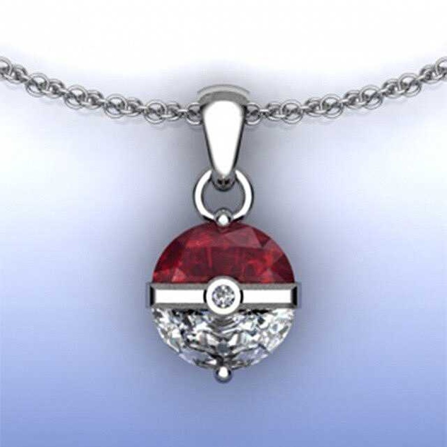 PKM Pokemon Schmuck | Pokemon Pokeball Halskette Mit Anhanger