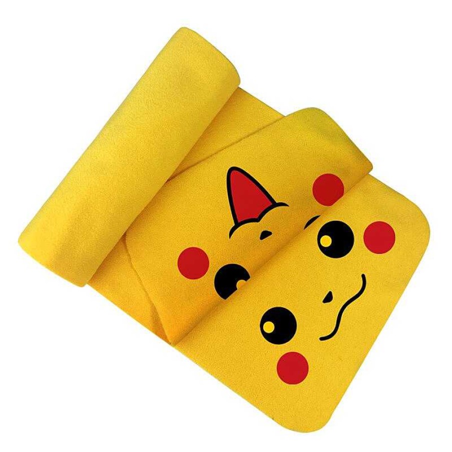 PKM Sonstiges Merchandise | Lachender Pikachu Schal Gelb