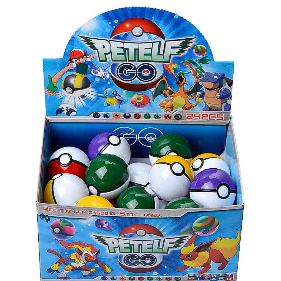 PKM Pokeball & Pokeballe | 24Er Set Pokeballe (Ca. 5Cm) Rot Oder Farben Gemischt