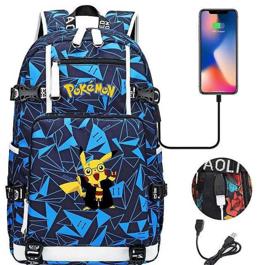 PKM Rucksacke & Taschen | Pokemon Rucksack Mit Usb - Ideal Fur Laptops