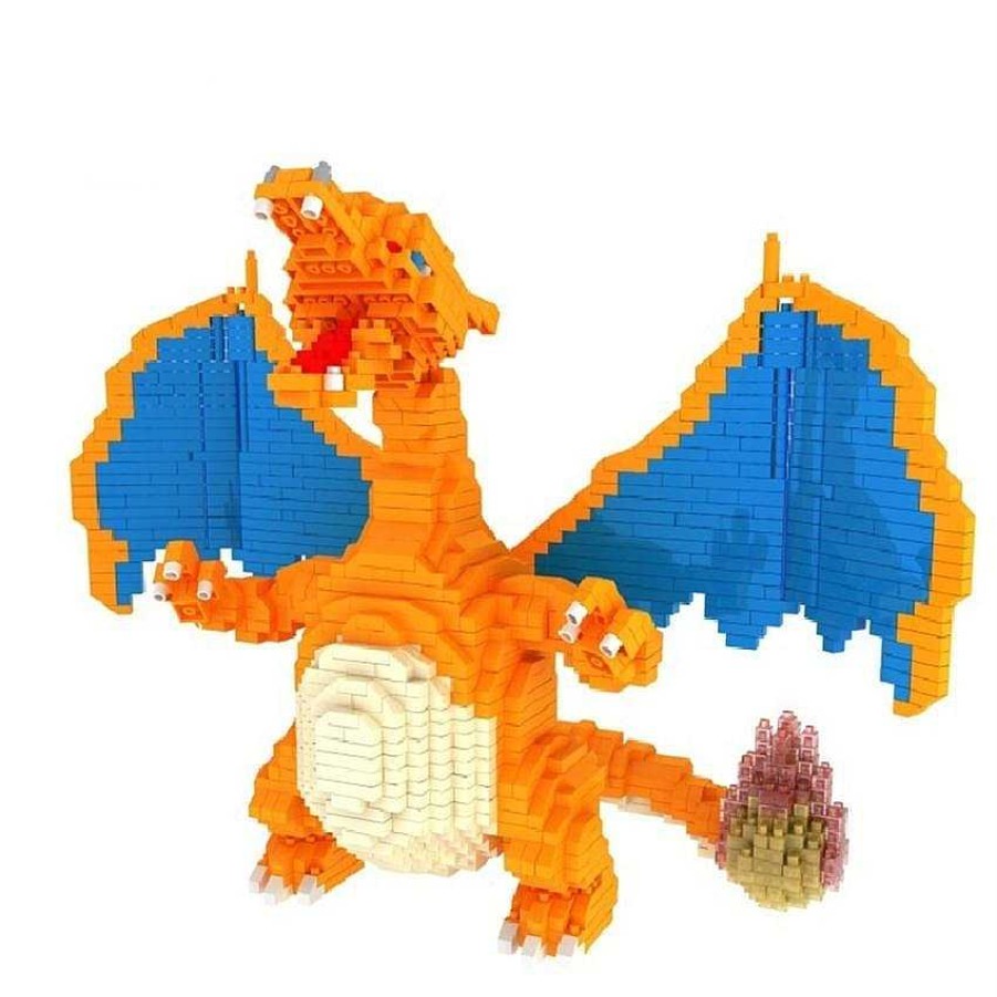 PKM Pokemon Figuren | Charizard Glurak Pokemon Baustein Set (2080 Teile)