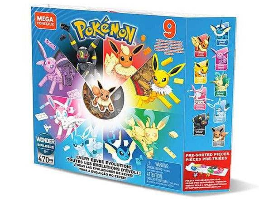 PKM Pokemon Spielzeug | Pokemon Evoli Legendares Evolitionsset Mit 9 Figuren Mit 470 Bausteinen, Spielzeug