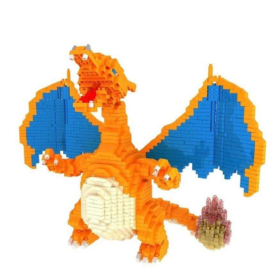 PKM Pokemon Bausteine | Charizard Glurak Pokemon Baustein Set (2080 Teile)