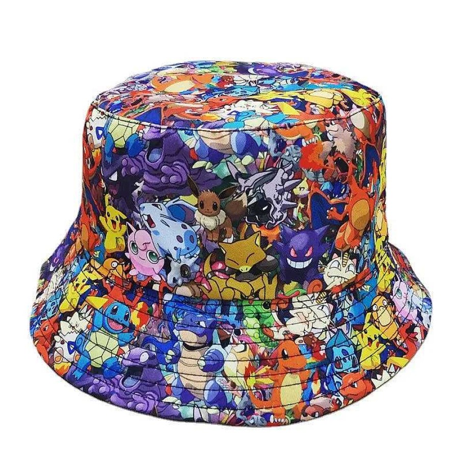 PKM Pokemon Mutzen & Caps | Sommerlicher Fischer Hut Und Sonnenschutz Mit Pokemon Motiven Fur Kinder