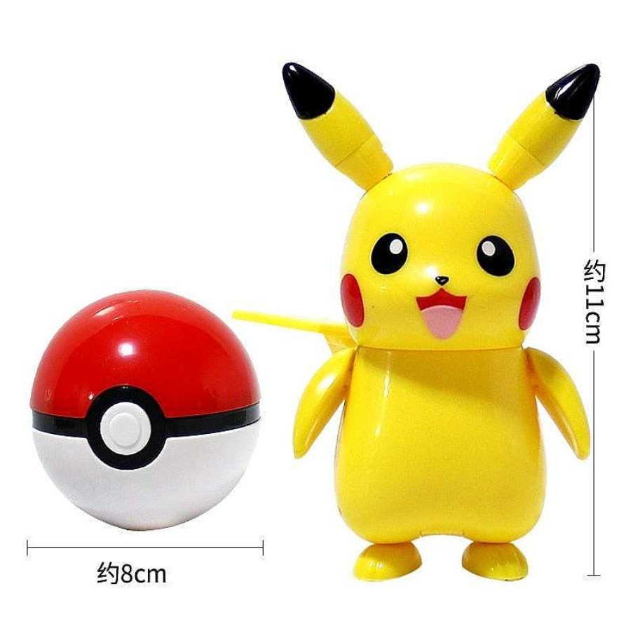 PKM Pokemon Spielzeug | Pikachu Spielzeug Figur Mit Pokeball Pokemon Spiel Set