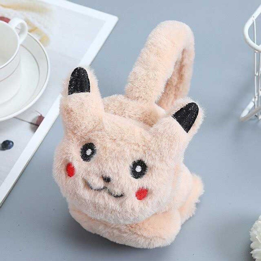 PKM Herbst & Winter | Pokemon Pikachu Ohrenschutzer Warmer Fur Kinder