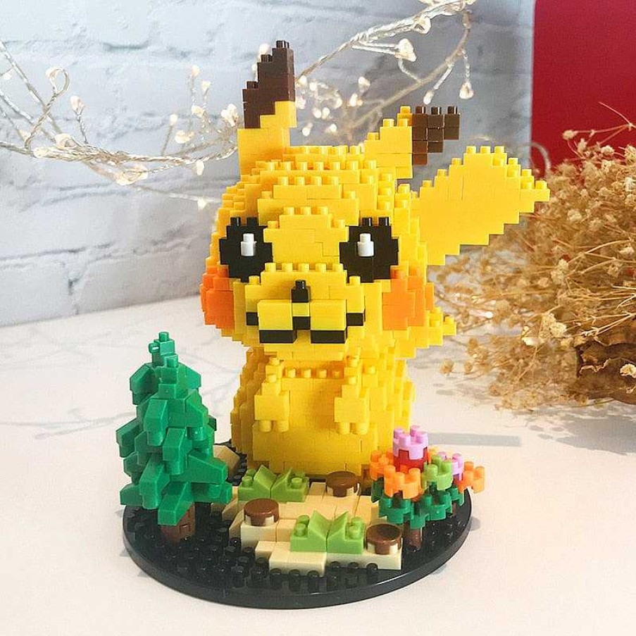 PKM Pokemon Bausteine | Pikachu Baustein Figuren (3 Motive Zur Auswahl)