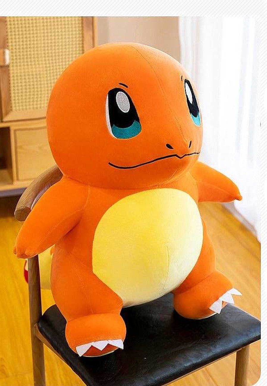 PKM Pokemon Kuscheltiere | Extragrose Xxl Glumanda Stofftiere (Ca. 75Cm Oder 90Cm)