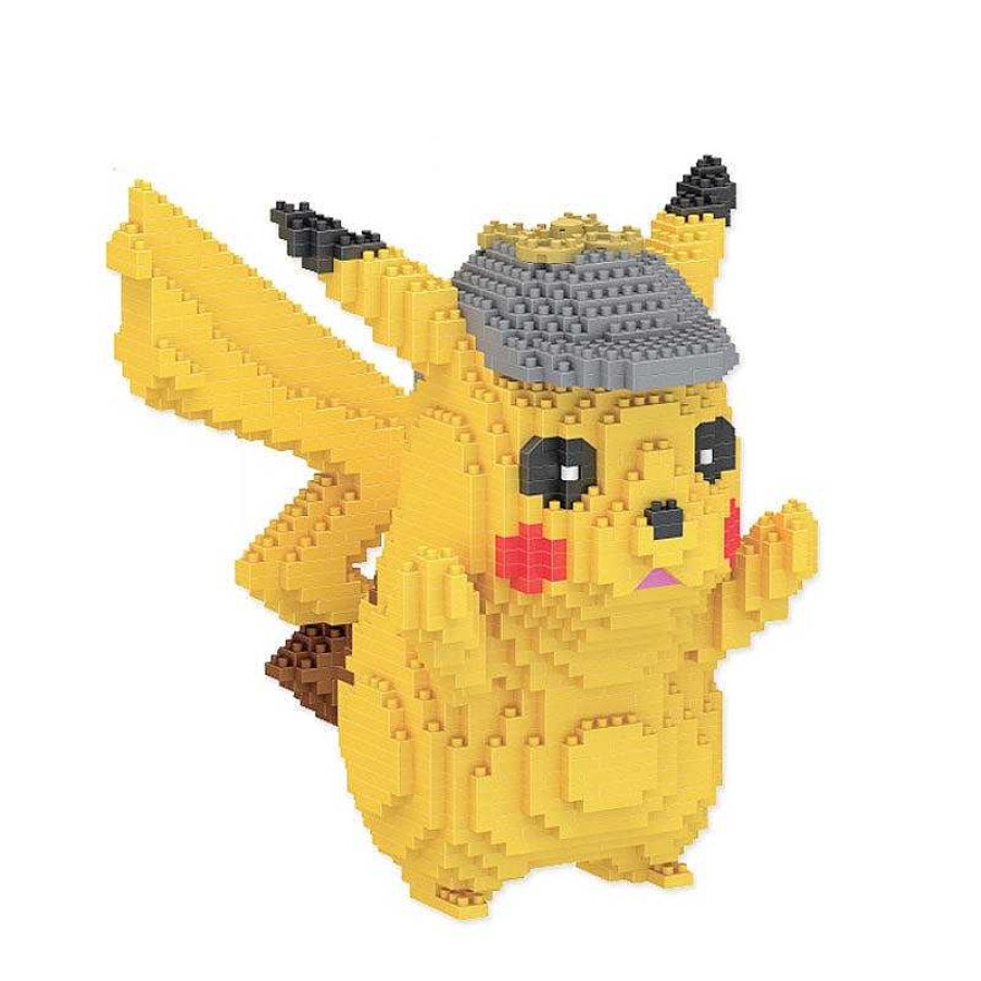 PKM Detektiv Pikachu | Detektiv Pikachu Mit Mutze 3D Bausatz, 1400 Steine