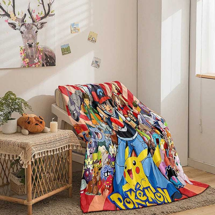 PKM Herbst & Winter | Pokemon Decke In Vielen Motiven (Pikachu, Evoli Etc.)