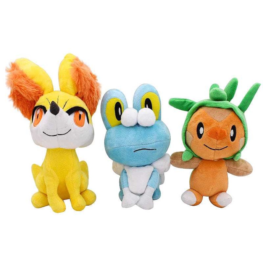 PKM Pokemon Kuscheltiere | Igamaro / Chespin, Fynx / Fennekin Oder Froxy / Froakie Pokemon Stofftier (Ca. 17-24Cm)